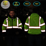 SEsafety® ANSI Class 3 Waterproof Reflective Bomber Jacket with multi Pockets