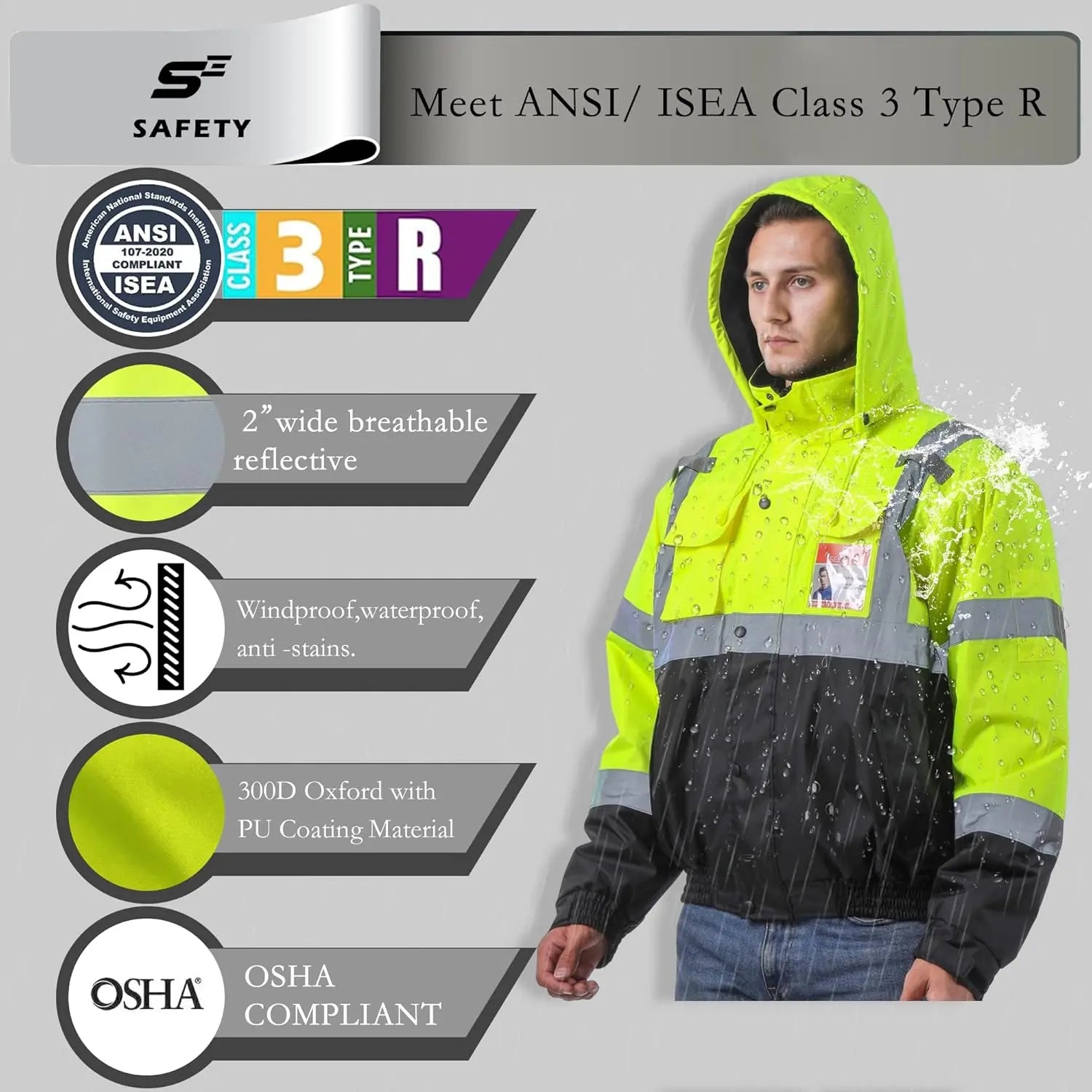 details of SEsafety J2021 ANSI class 3 type R
