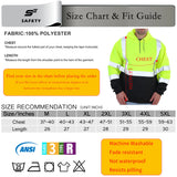 SEsafety® ANSI Class 3 Hi-Vis Reflective Black Bottom Fleece Hoodie with 1 Pouch Pocket