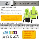 SEsafety® ANSI Class 3 Hi-Vis Reflective Black Bottom Fleece Hoodie with 2 Pockets