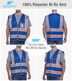 SEsafety® Reflective Safety Vest With Pockets | ANSI Class 2 Certified