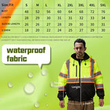 SEsafety® ANSI Class 3 Waterproof Reflective Bomber Jacket with multi Pockets