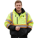 SEsafety® ANSI Class 3 Waterproof Reflective Bomber Jacket with multi Pockets