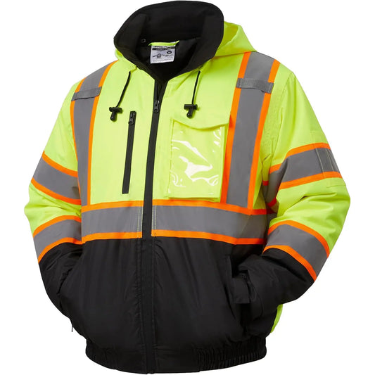 SEsafety® ANSI Class 3 Waterproof Reflective Bomber Jacket with multi Pockets