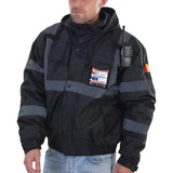 SEsafety Black Safety Jacket J2023 Front view