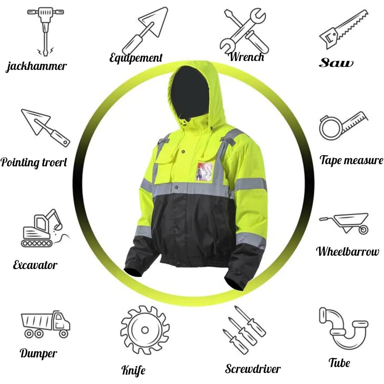 Ideal job sites of SEsafety Lime safety jacket J2021