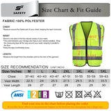 Size chart and tips of SEsafety ANSI class 2 hi vis safety vest V2071