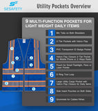 SEsafety® Reflective Safety Vest With Pockets | ANSI Class 2 Certified